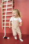 100% Cotton Baby Unisex Salopet Jumpsuit with Straps and Kangaroo Pocket