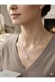 Zircon Stone Silver Color Elegant Necklace Stylish Design - 2
