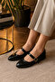 Women's Daily Ballet Shoes with Ankle Strap - 3