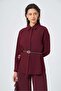 Women's Chiffon Double Suit with Ruffle Detail, Plum 31342 - 2