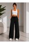 Stone Embroidered Fabric Sweatpants with Pockets