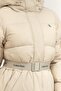 Belted Midweight Puffer Kadın Mont Kahverengi - 4