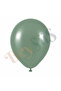 Eucalyptus Color Latex Retro Balloons (30 cm) - 12 Pieces - 2