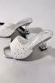 Women's Heeled Slippers. Transparent Heeled Slippers