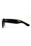 Women's Black Glass Sunglasses with Black Edge and Silver Detail - 3