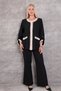 Plus Size (50-56) Chanel Button Detail Crew Neck Long Sleeve Women's Blouse - 4