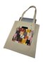 Tote Bag with Pockets, Casual Tote Bag, Beach Bag, 100% Cotton Thick Ribs Fabric, Shoulder Bag