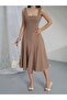 Women's Ondra Scuba Crepe Fabric Thick Strap Midi Dress - 3
