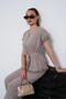 Women's Mink Lace Detailed Belted Top and Bottom Set Pc083 - 2