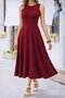 Women's Off-The-Shoulder Boat Neck Kiloş Midi Viscose Dress - 2