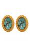 EARRINGS, 18K GOLD PLATED STEEL