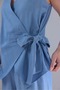 Double-Breasted Collar Tie-Up Top and Bottom Set - 2