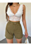 Women's High Waist Double Leg Shorts Denim Fabric - 4