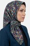 Women's Turquoise Blue Floral Patterned Stitched Writing Pad