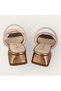Women's Stone Cord Detailed Blunt Toe Evening Dress Slippers Gold - 4
