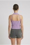 Women's Polo Neck Backless Crop Blouse - 3