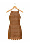 Openwork Backless Transparent Beachwear - Mini Beach Dress - 3