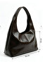 Women's Shoulder Bag - Zipper Detail and Large Capacity - 4
