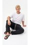Men's Black Linen Muslin Trousers Lightweight Fabric Comfortable Fit Baggy with Back Pockets - 3