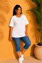 Women's Plus Size Back V Lace Low-Cut Front Plain Short Sleeve Comfortable Fit Stretchy Blouse - 6