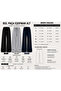 3-Piece Black Gray Navy Blue Wide Leg Sweatpants for Daily Use Plus Size - 4