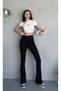 Women's Spanish Black Color 3449_S14 High Waist 100% Cotton Jeans