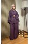 Women's Elara Voile Fabric Pants Suit |   Belted, Draped Hijab Set with Flywheel Detail - 5