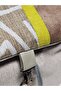 Handmade Beige Linen Women's Backpack - 4