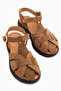Henrika Genuine Leather Tan Suede Women's Sandals - 4