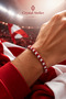 Turkey Red and White Macrame Fan Bracelet Handmade Adjustable Unisex National Team Themed - 2