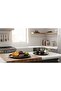 B&S Black Wood Grain Bamboo Design Plastic Serving Trays with Anti-slip Silicone Layer (30CM) - 5