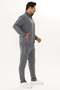 Men's Cotton Stripe Detailed Stand Collar Tracksuit Set Anthracite Melange-9524 - 4