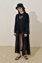 Wide Sleeve Tulle Pareo Kimono Black - 5