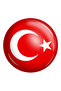 3D Looking Round Turkish Flag Sticker Car, Motorcycle, Helmet, Laptop, Glass Sticker Sticker 13X13 cm