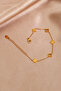 Gold Iconic Clover Figured Steel Bracelet