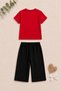 Bowknot Printed Girls' Tracksuit Set - T-Shirt & Sweatpants 2-Piece Combination |   Trendy Tracksuit Set for Ages 3-12 - 2