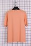 Women's Plus Size Lycra Crew Neck Stone Print Short Sleeve Mom T-Shirt Combed Cotton Blouse - 3
