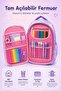 Purple Tr5 3-Piece School Bag Set Includes Insulated Lunch Box and Double Pencil Holder - 2