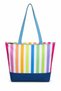 Galb Blue Tr2 Colored Striped Denim Fabric Sole Beach Bag - 2