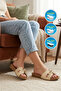 Beige Lightweight Comfortable Women's Slippers 11-113 - 2