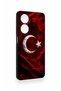 Oppo A60 Compatible Wolf Turkish Flag Patterned Silicone Case - 3