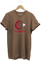 Minimalist Turkey Moon Star Printed Football Fan T-Shirt
