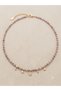 Ametist Natural Stone Necklace with Stainless Steel Detail