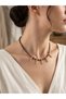 Lal (Garnet) Natural Stone Necklace with Stainless Steel Detail - 2