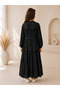 Girls Linen Dress Long Sleeve Layered Ruffle Dress with Belt Stylish Dress - 2