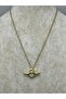 26Kly103 - Steel Bee Figured Pearl Stone Necklace