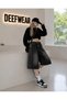 Y2K Striped Detail Baggy Jean Shorts Bermuda/Shorts