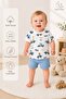 Baby Boy Set Car Patterned Shorts Set Cotton 2-Piece Summer Baby Set - 8