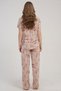 Women's Front Buttoned Short Sleeve Pink Pajama Set Summer Home Wear C4T4N2215 - 4