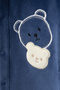 Cute Brother Bears Patterned Cotton Baby Velvet Jumpsuit - 2
